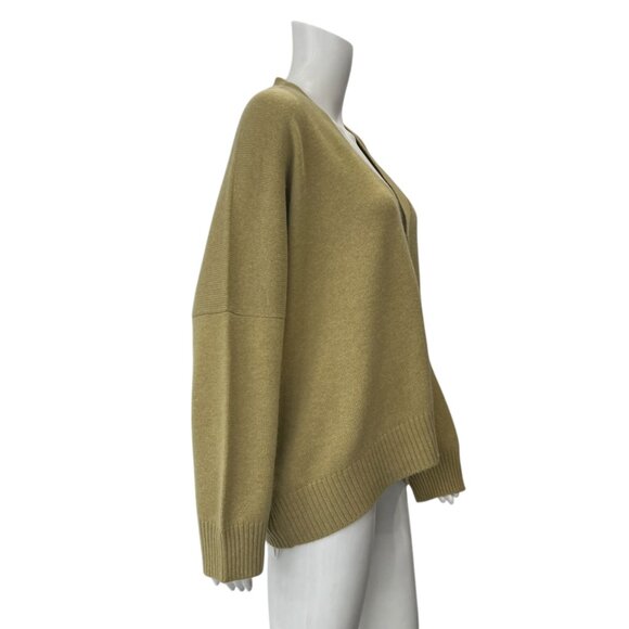 $1090 NWT eskandar Hay Beige Knit Cashmere Cardigan Sweater size one size - Picture 3 of 7